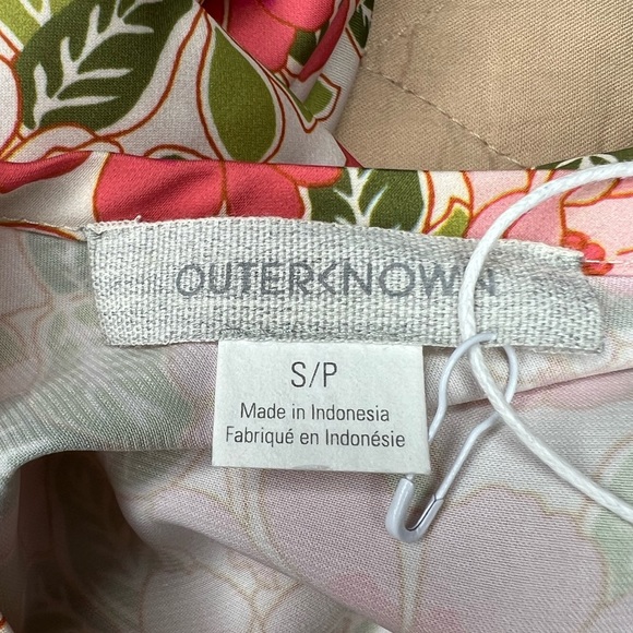 NWT Outerknown Ellison Slip Dress Pink Floral Size Small - Picture 12 of 15